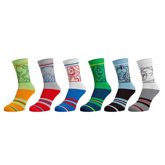 SUPER MARIO - 6 Pack Socks Ma boutique