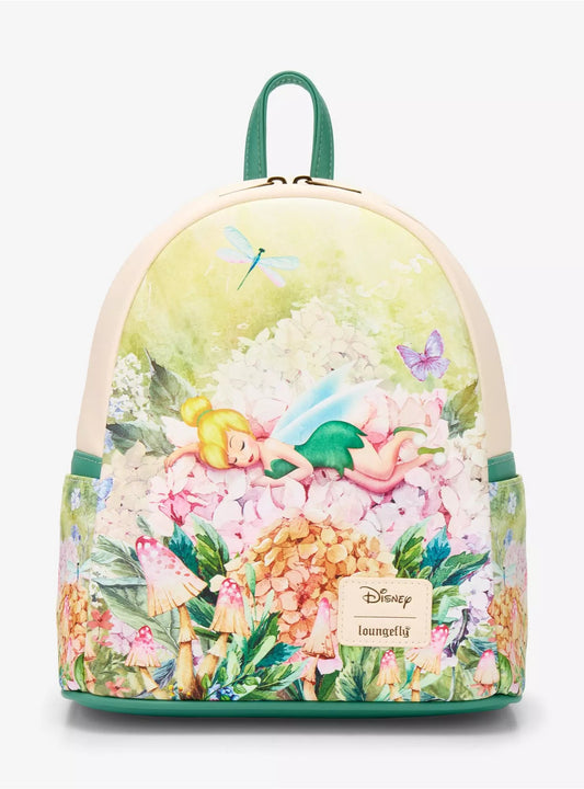 Loungefly Disney Peter Pan Tinker Bell Flowers Mini Backpack HT/BL