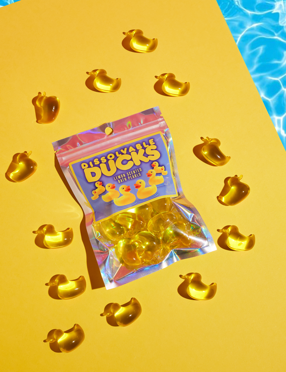 Canards solubles - Perles de bain en forme de canard parfumées au citron Bare Boutique