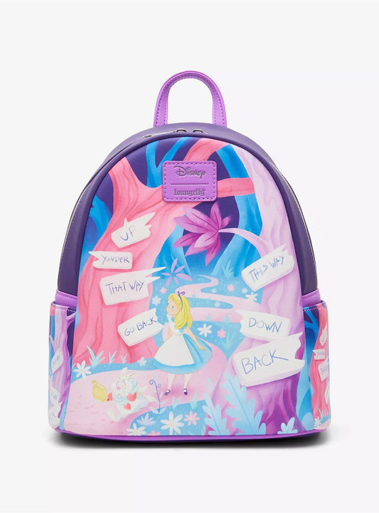Loungefly Disney Alice In Wonderland Signs Mini Backpack HT/BL