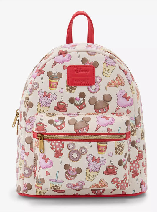 Loungefly Disney Mickey Mouse & Minnie Mouse Treats Mini Backpack HT/BL