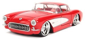 Jada 1/24 "BIGTIME Muscle" 1957 Chevy Corvette - Glossy Red