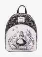 Loungefly Disney Alice In Wonderland Black & White Mini Backpack HT/BL