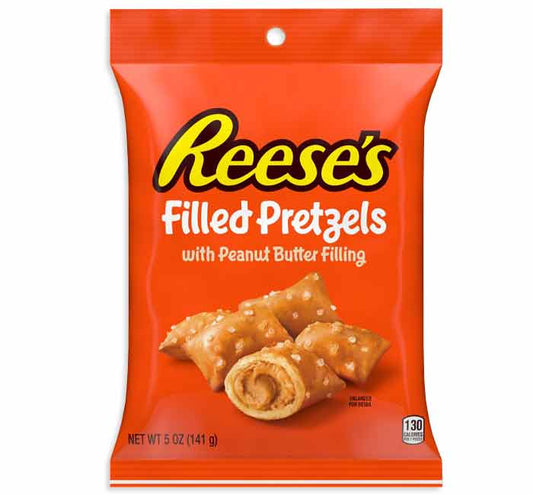 Pretzels - Reese's- Filled Pretzels With Peanut Butter Filling Peg Bag 5 oz (141g) Blackcat