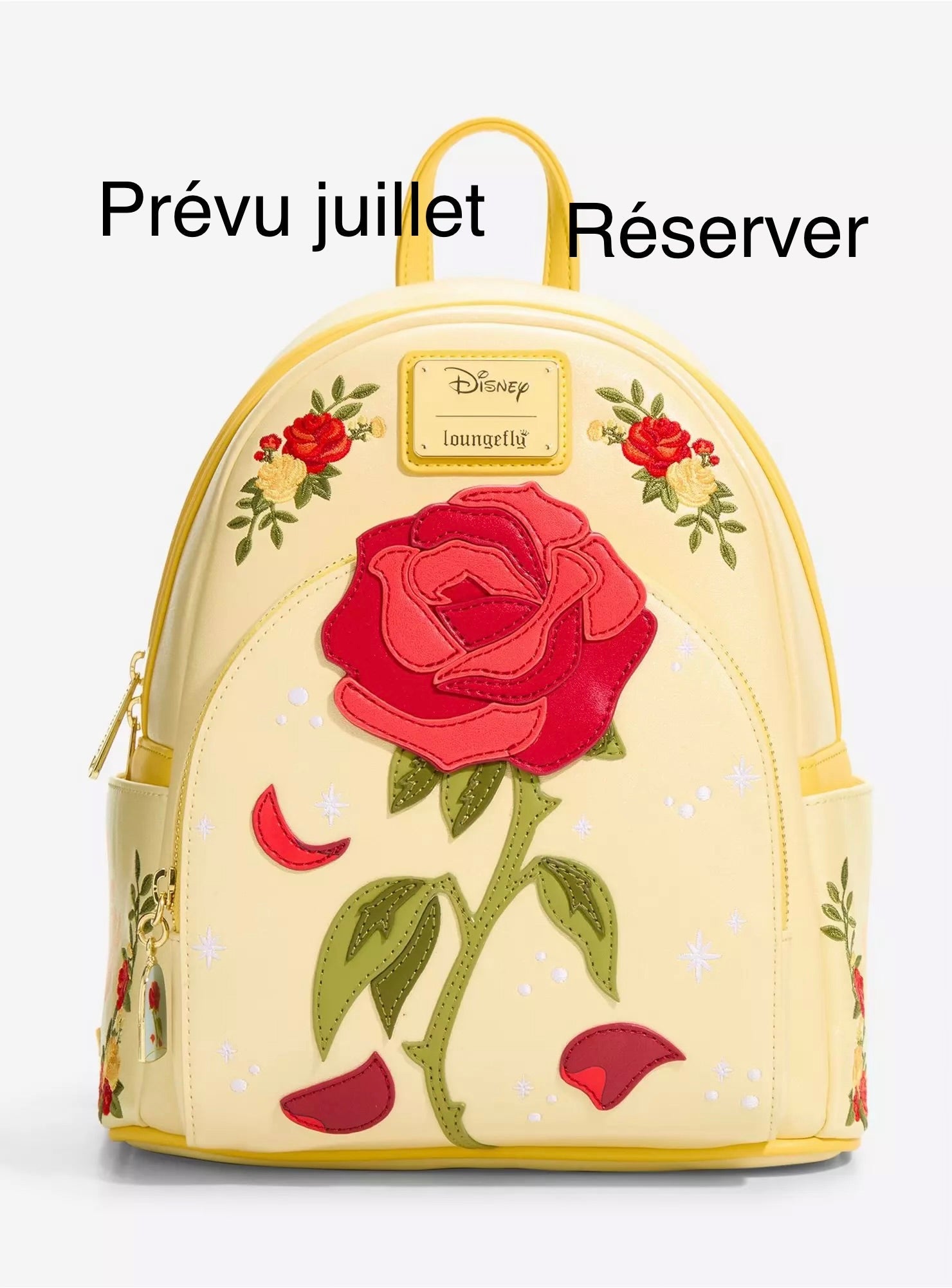 Loungefly Disney Beauty and The Beast Enchanted Rose Shimmer Mini Backpack HT/BL
