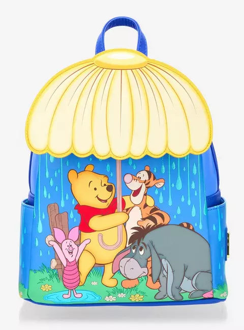 Loungefly Disney Winnie the Pooh Rainy Umbrella Scene Mini Backpack HT/BL