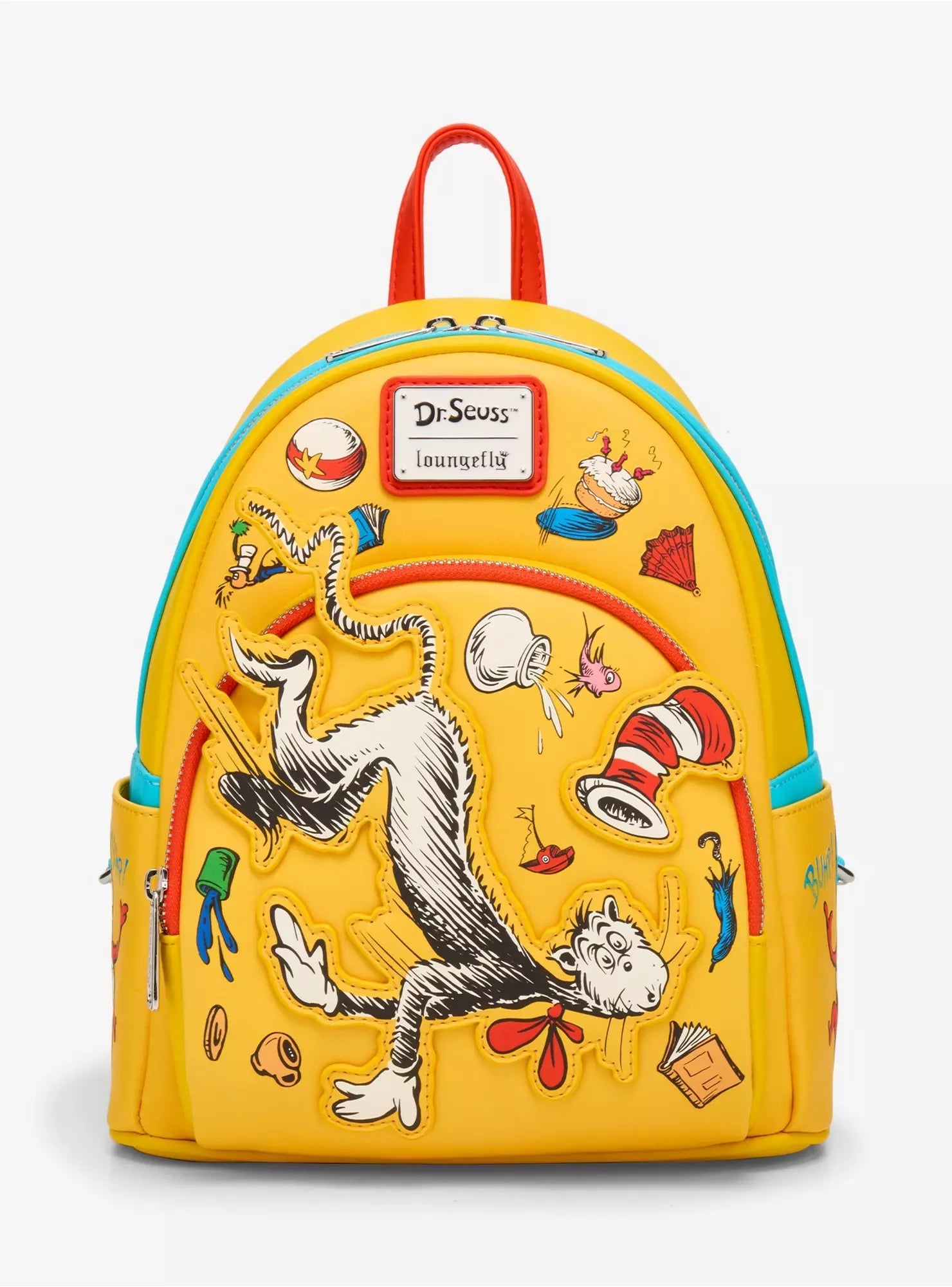Loungefly Dr. Seuss The Cat In The Hat Falling Icons Mini Backpack HT/BL
