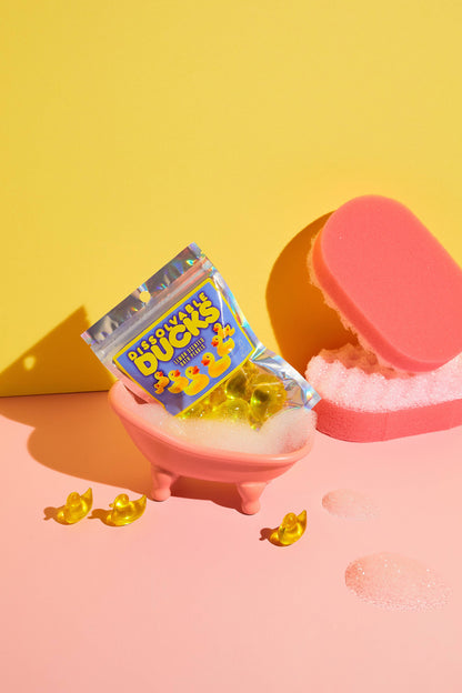 Canards solubles - Perles de bain en forme de canard parfumées au citron Bare Boutique