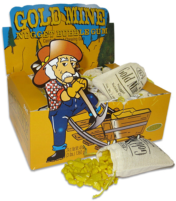Gold Mine Nugget Bubble Gum 2oz Blackcat