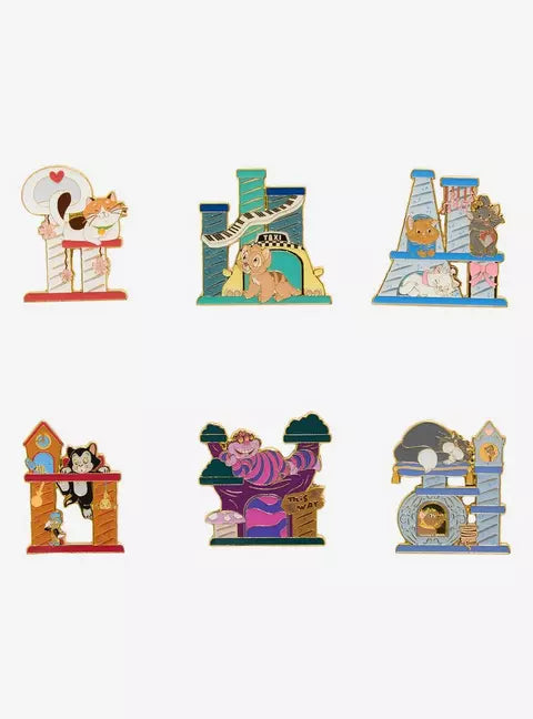 Loungefly Disney Cats & Dogs Cat Trees Blind Box Enamel Pin HT/BL