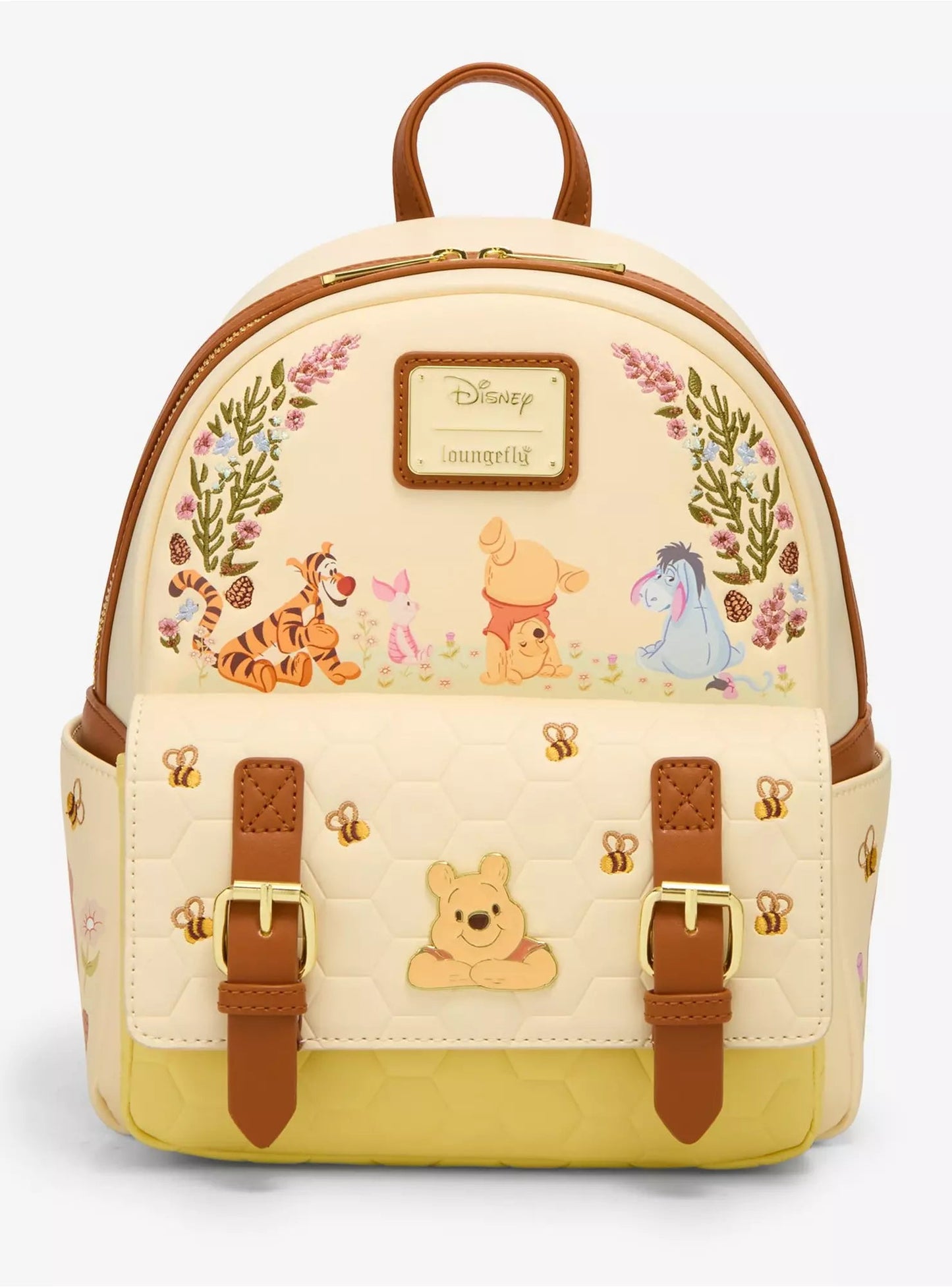 Loungefly Disney Winnie The Pooh Floral Pooh Bear & Friends Mini Backpack HT/BL