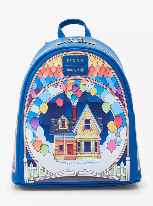 Loungefly Disney Pixar Up Stained Glass Mini Backpack HT/BL