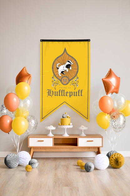 Drapeau Harry Potter avec emblème Poufsouffle (30 x 50 pouces)