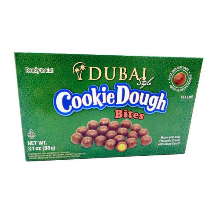 Theater Box - Taste of Nature Cookie Dough - DUBAI COOKIE DOUGH BITES 3.1oz (88g) Blackcat