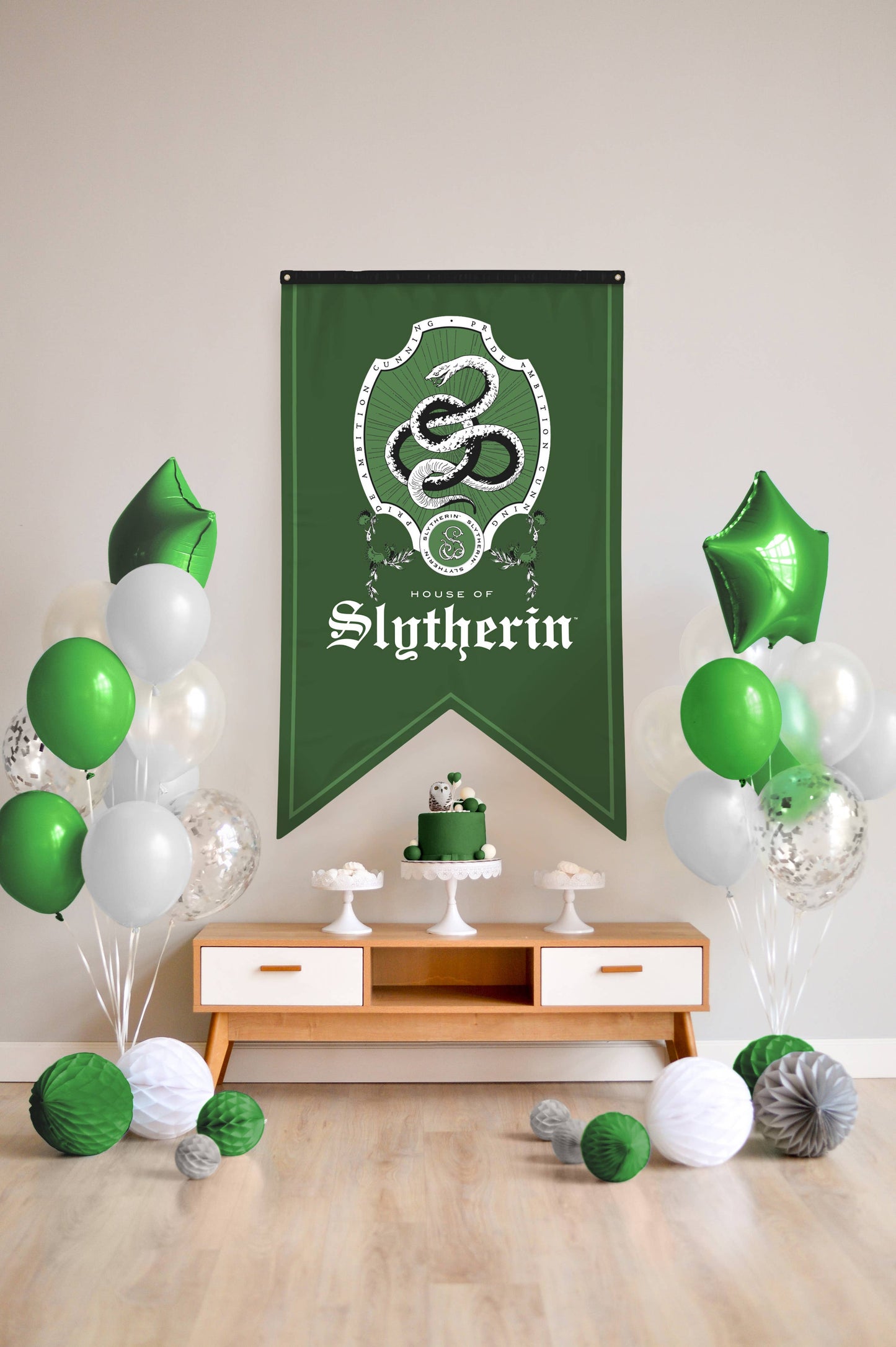 Drapeau Harry Potter Serpentard avec emblème (30 x 50 pouces)