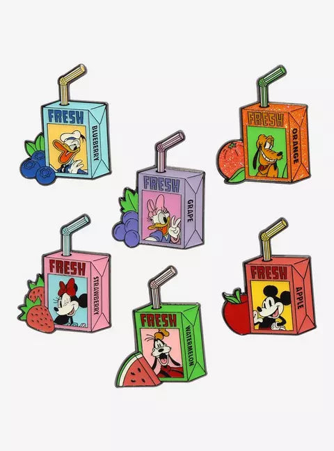 Loungefly Disney Mickey Mouse And Friends Juice Box Blind Box Enamel Pin HT/BL