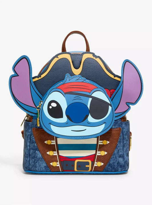 Loungefly Disney Lilo & Stitch Pirate Stitch Figural Mini Backpack HT/BL