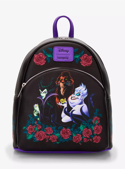 Loungefly Disney Villains Trio Roses Mini Backpack HT/BL