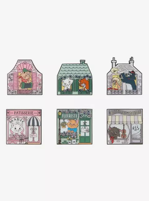 Loungefly Disney Aristocats Character Buildings Blind Box Enamel Pin HT/BL