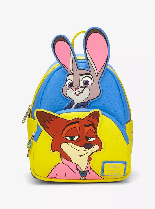 Loungefly Disney Zootopia Nick & Judy Stacked Mini Backpack HT/BL
