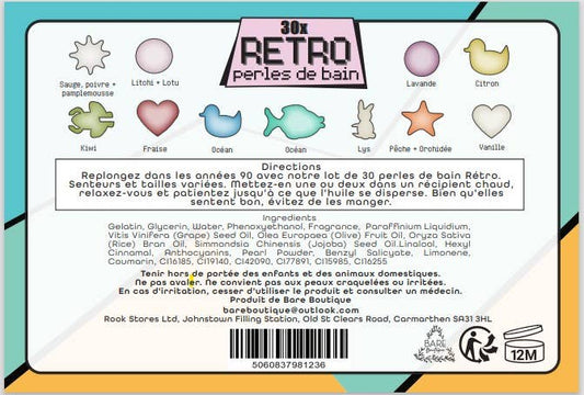 Lot de 30 Peles De Bain rétro - FRANÇAIS