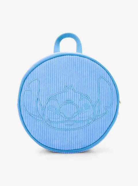 Loungefly Disney Lilo & Stitch Corduroy Embroidered Stitch Convertible Mini Backpack HT/BL