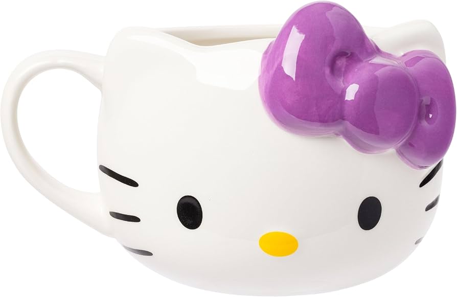 TASSE HELLO KITTY BOUCLE MAUVE