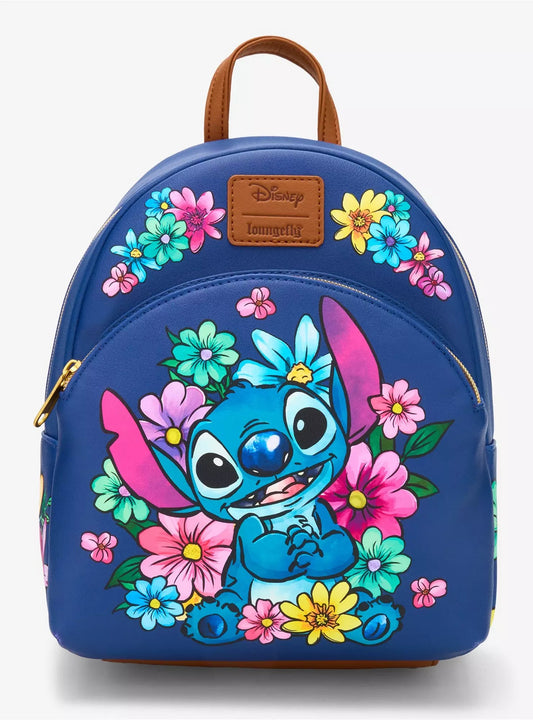 Loungefly Disney Stitch Flowers Mini Backpack HT/BL