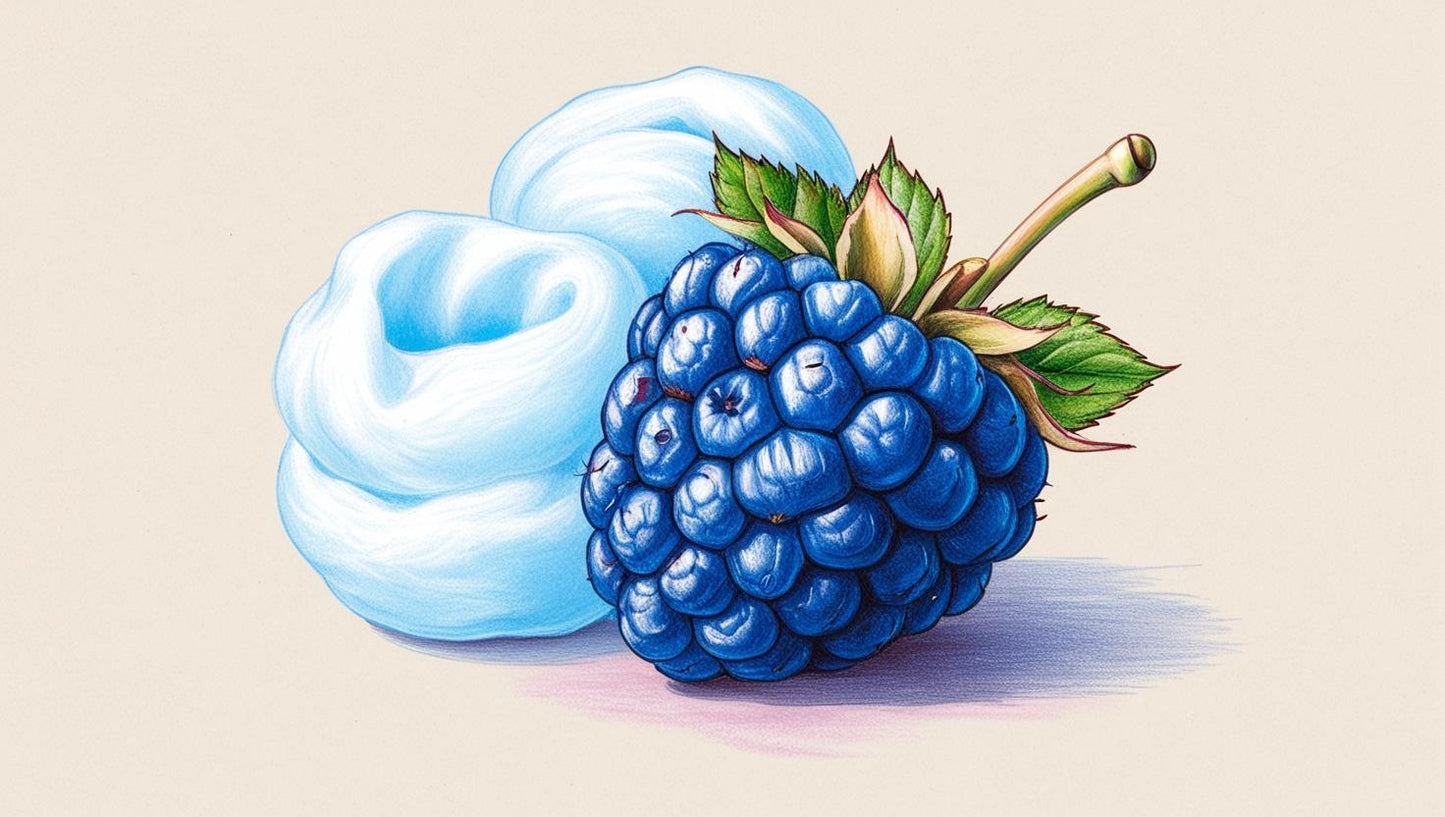 BARBE A PAPA FRAMBOISE BLEU 60G BARBE