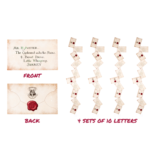 Lettres de remerciement flottantes Harry Potter pour Poudlard