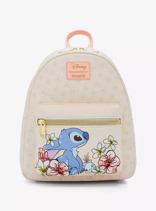 Loungefly Disney Stitch Tropical Flowers Mini Backpack HT/BL