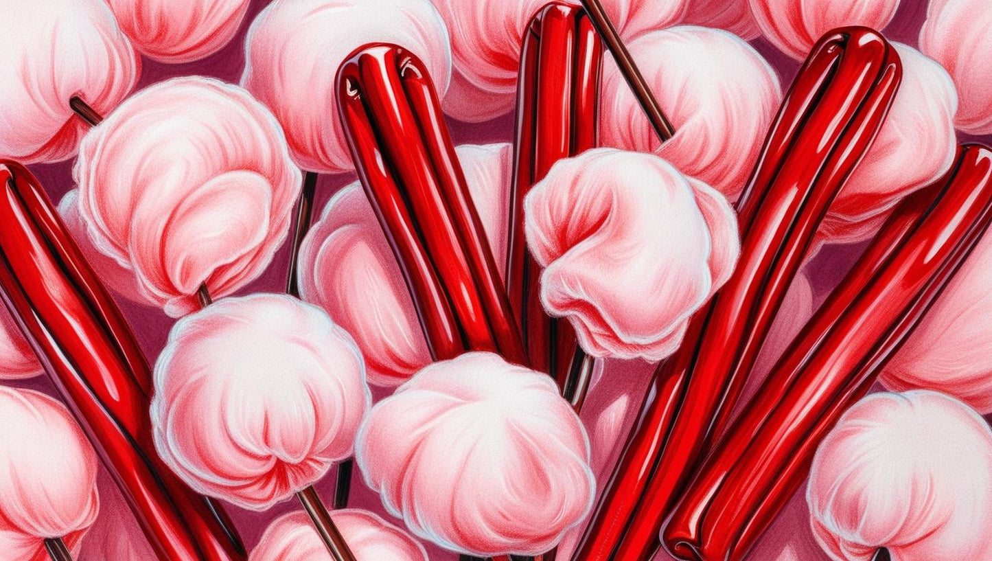 BARBE A PAPA RÉGLISSE ROUGE 60G