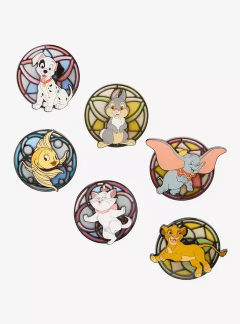Loungefly Disney Animals Stained Glass Blind Box Enamel Pin HT/BL