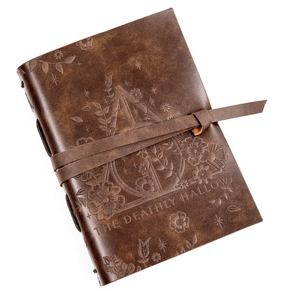 Journal enveloppé en cuir Harry Potter Deathly Hallows