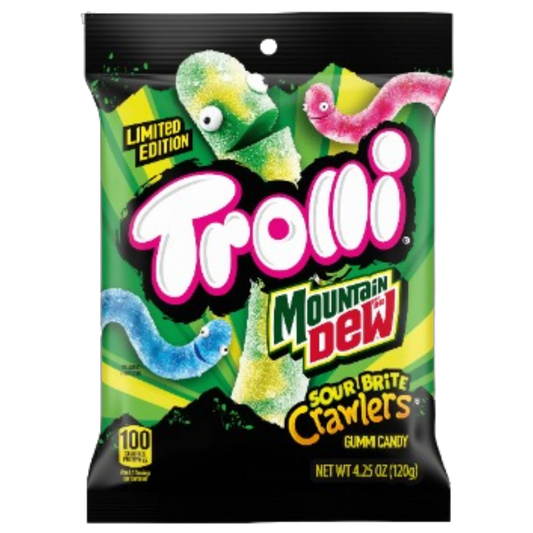 Trolli Peg Bag Sour Mountain Dew Crawlers 4.25oz Blackcat