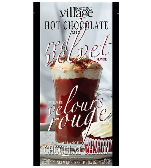 hot chocolate red velvet Village gourmet