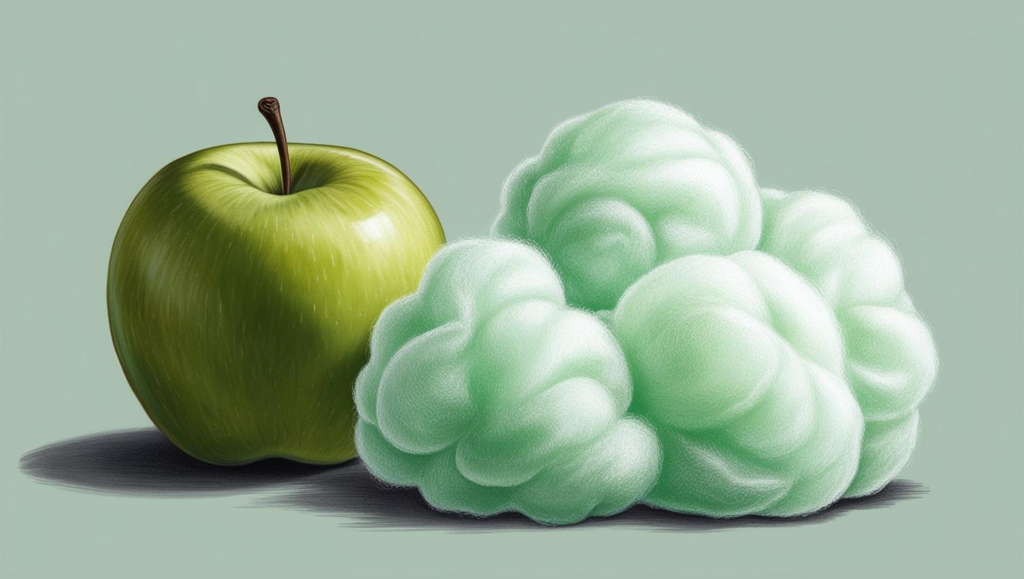 BARBE A PAPA POMME VERTE 60G BARBE