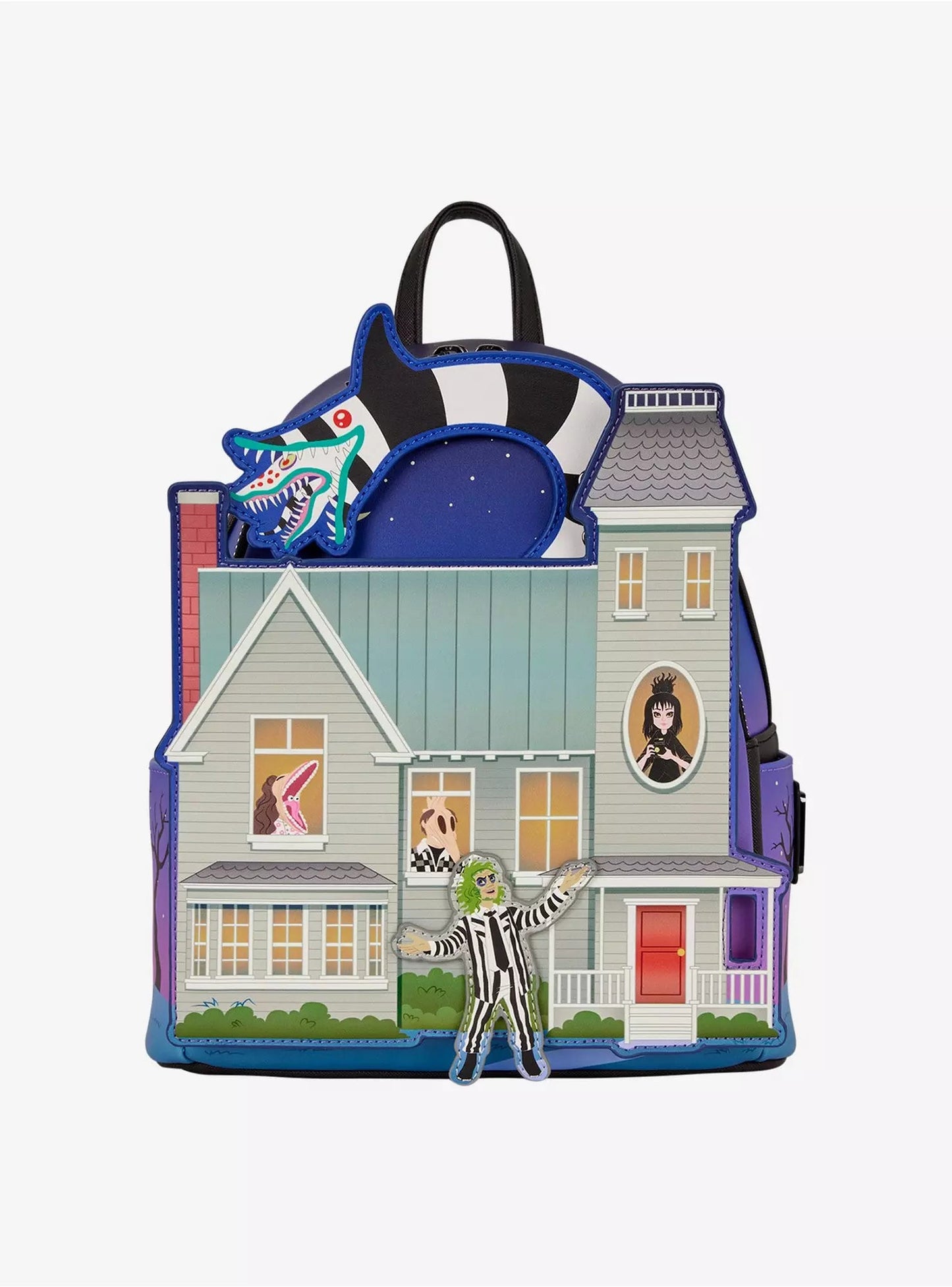 Loungefly Beetlejuice Maitland House Glow-In-The-Dark Mini Backpack HT/BL