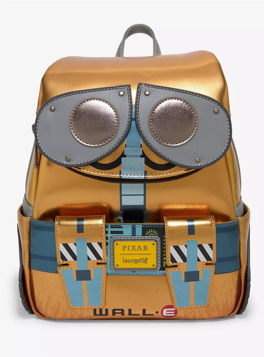 Loungefly Disney Pixar WALL-E Metallic WALL-E Figural Mini Backpack HT/BL