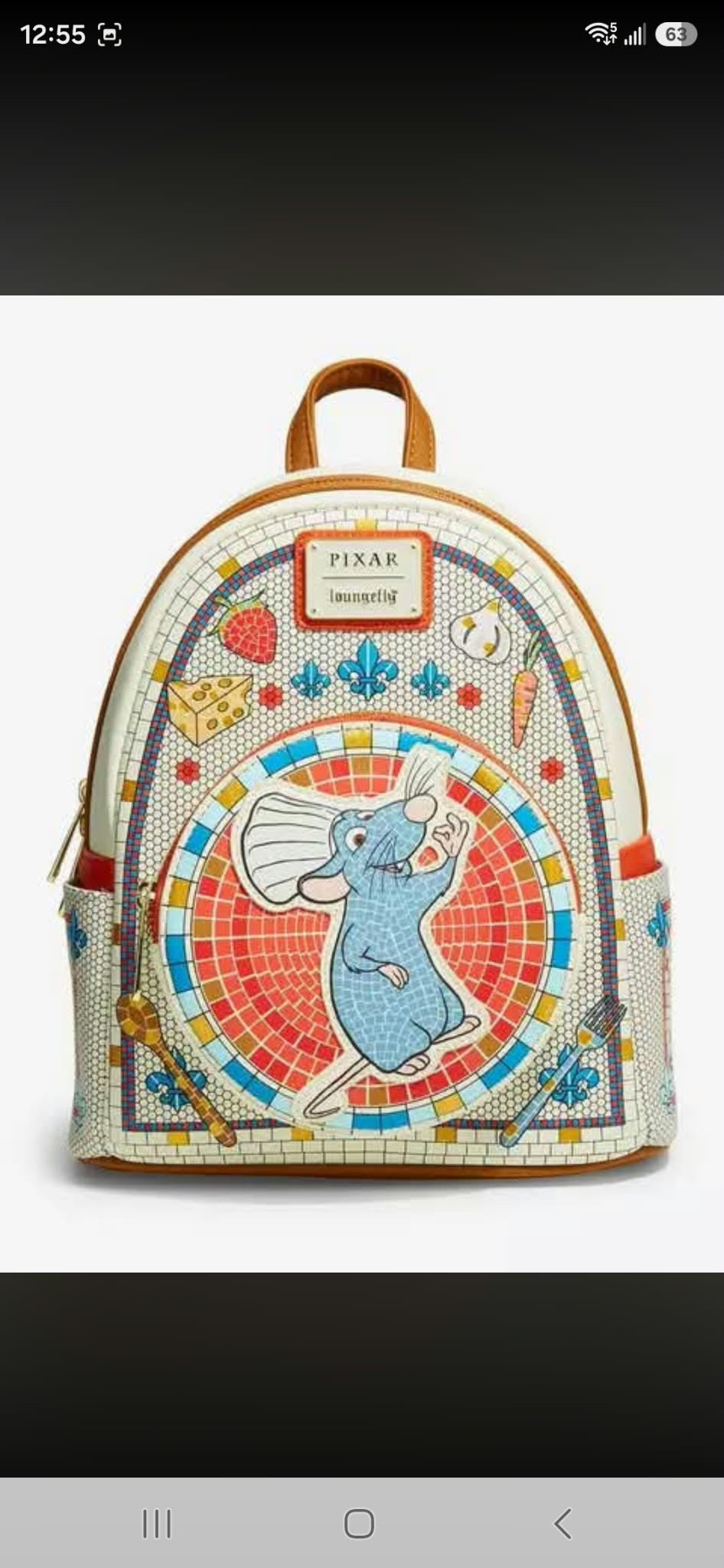 Loungefly Disney pixar ratatouille Remy Mosaic mini backpack HT/BL
