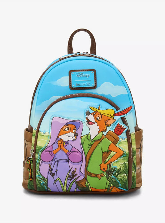 Loungefly Disney Robin Hood & Maid Marian Sky Mini Backpack HT/BL