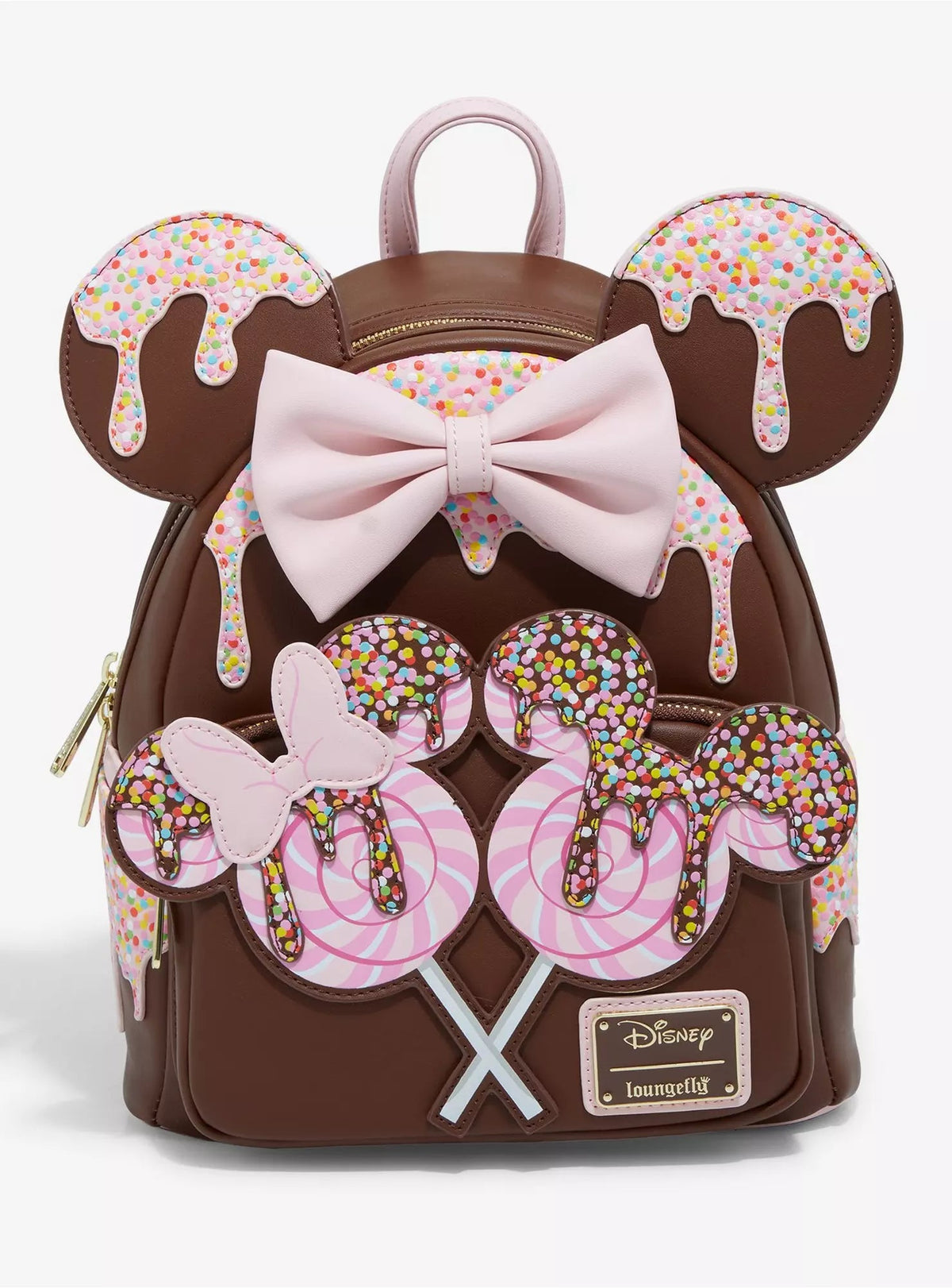 Loungefly Disney Minnie Mouse – Mini sac à dos Oreilles Sucette au chocolat HT/BL