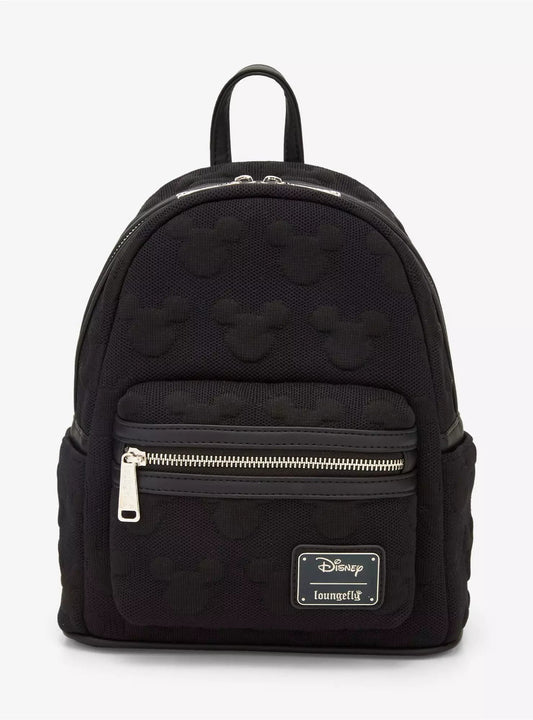 Loungefly Disney Mickey Mouse Silhouette Mesh Textured Mini Backpack HT/BL