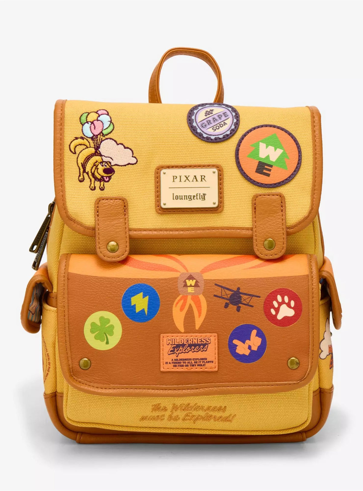 Loungefly Disney Pixar Up Patchwork Canvas Min Backpack HT/BL