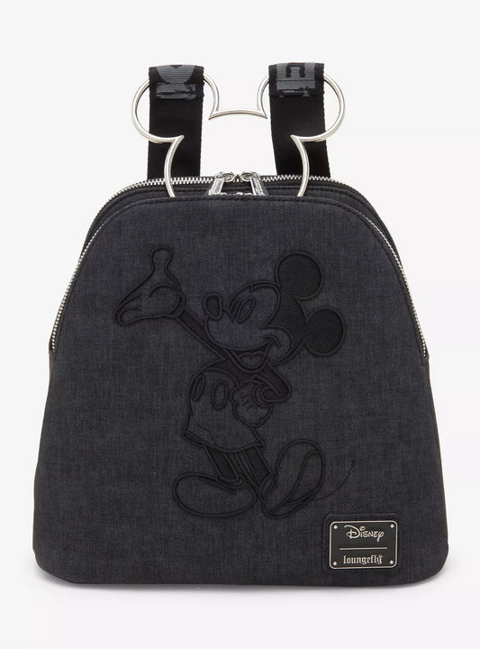 Loungefly Disney Mickey Mouse Figural Denim Mini Backpack HT/BL