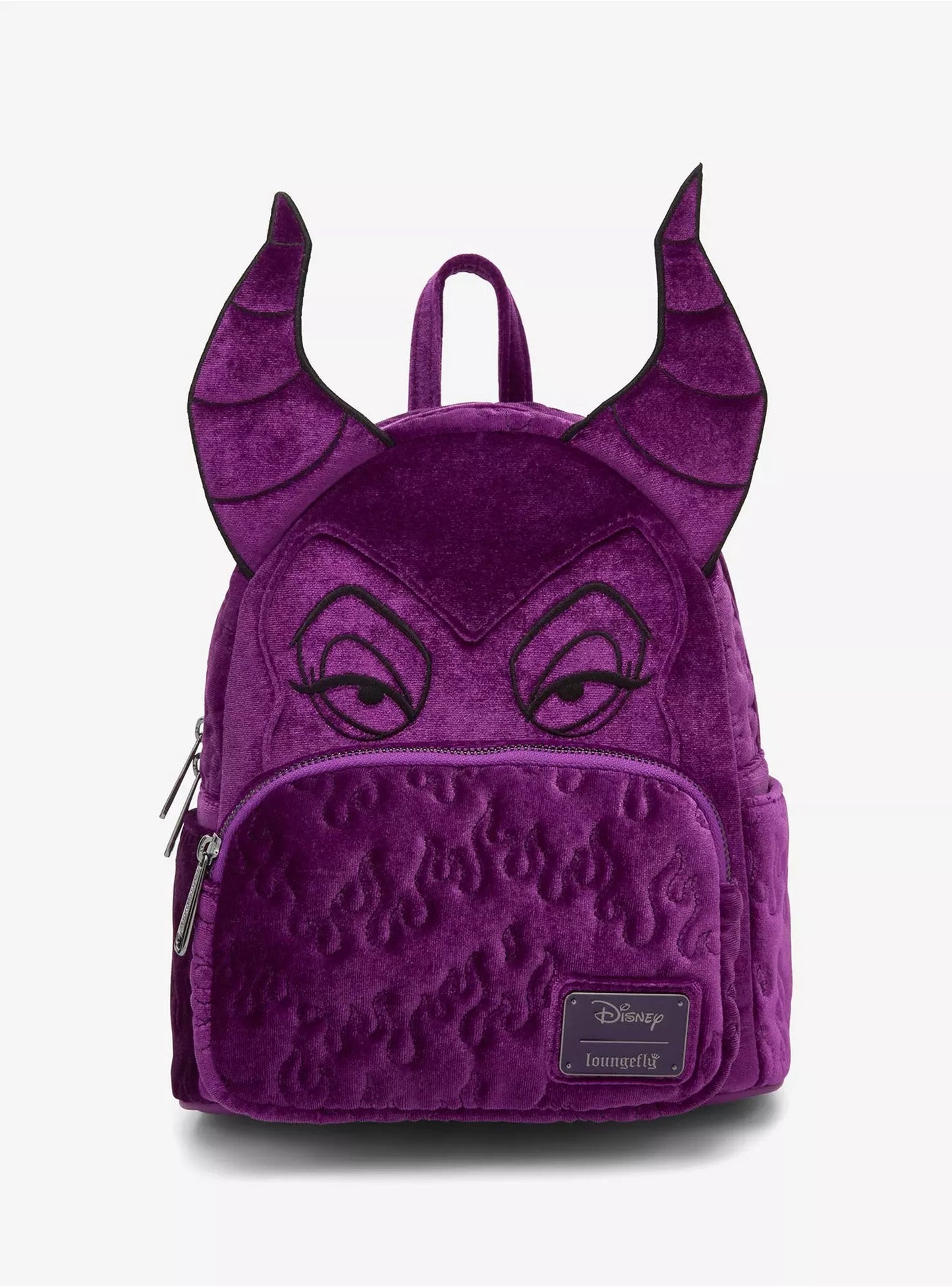 Loungefly Disney La Belle au bois dormant – Mini sac à dos Maléfique Purple Velvet HT/BL