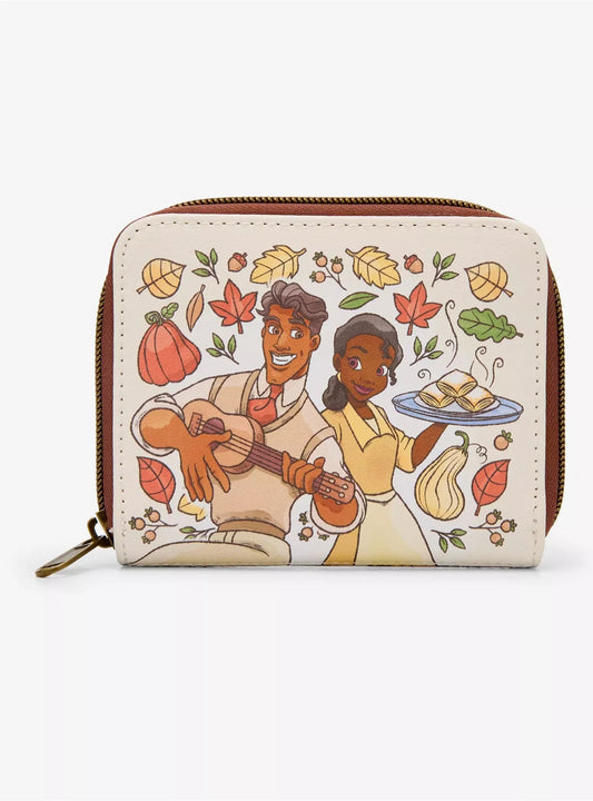 Loungefly Disney The Princess & The Frog Fall Leaves Mini Zipper Wallet HT/BL