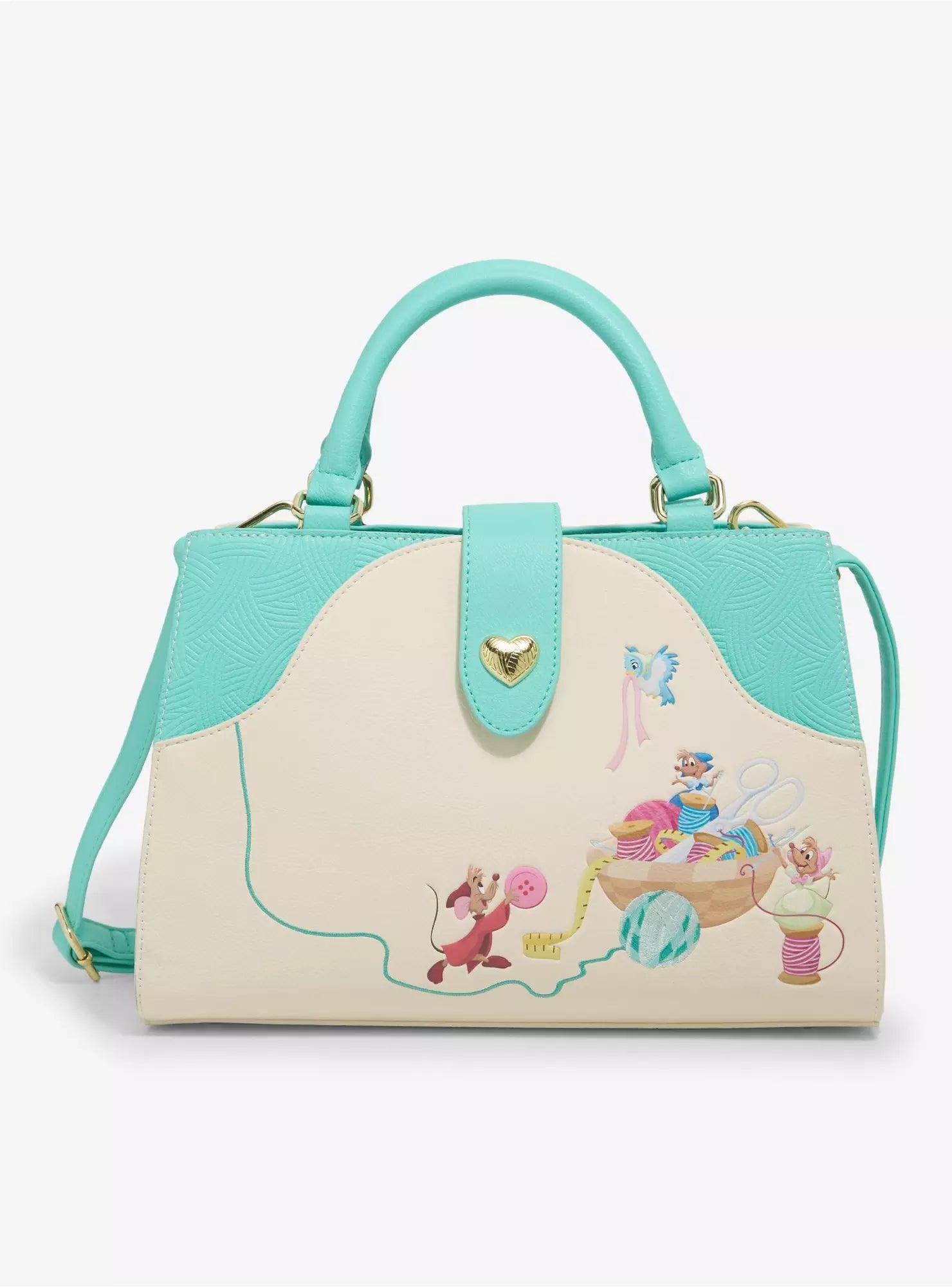 Loungefly Disney Cinderella Mice & Birds Convertible Crossbody Bag HT/BL