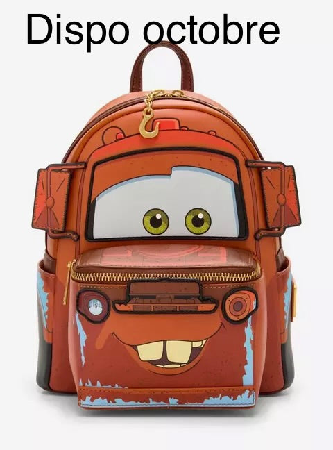 Loungefly Disney Pixar Cars Figural Mater Light-Up Mini Backpack HT/BL