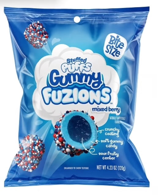 Stuffed Puffs-Gummy Fusion-Mixed Berry Gummy Bites 4.23oz (120g) Blackcat